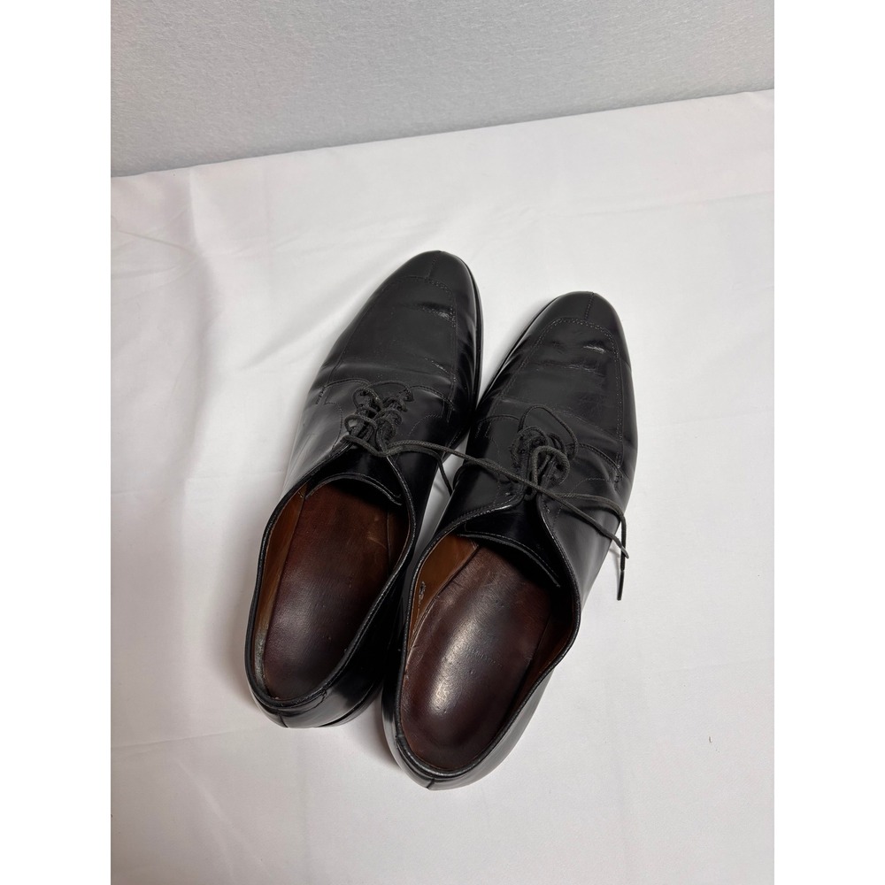 Allen Edmonds Mens Black Leather Split Toe Derby Shoes Dainite Sole 11.5 D 1208